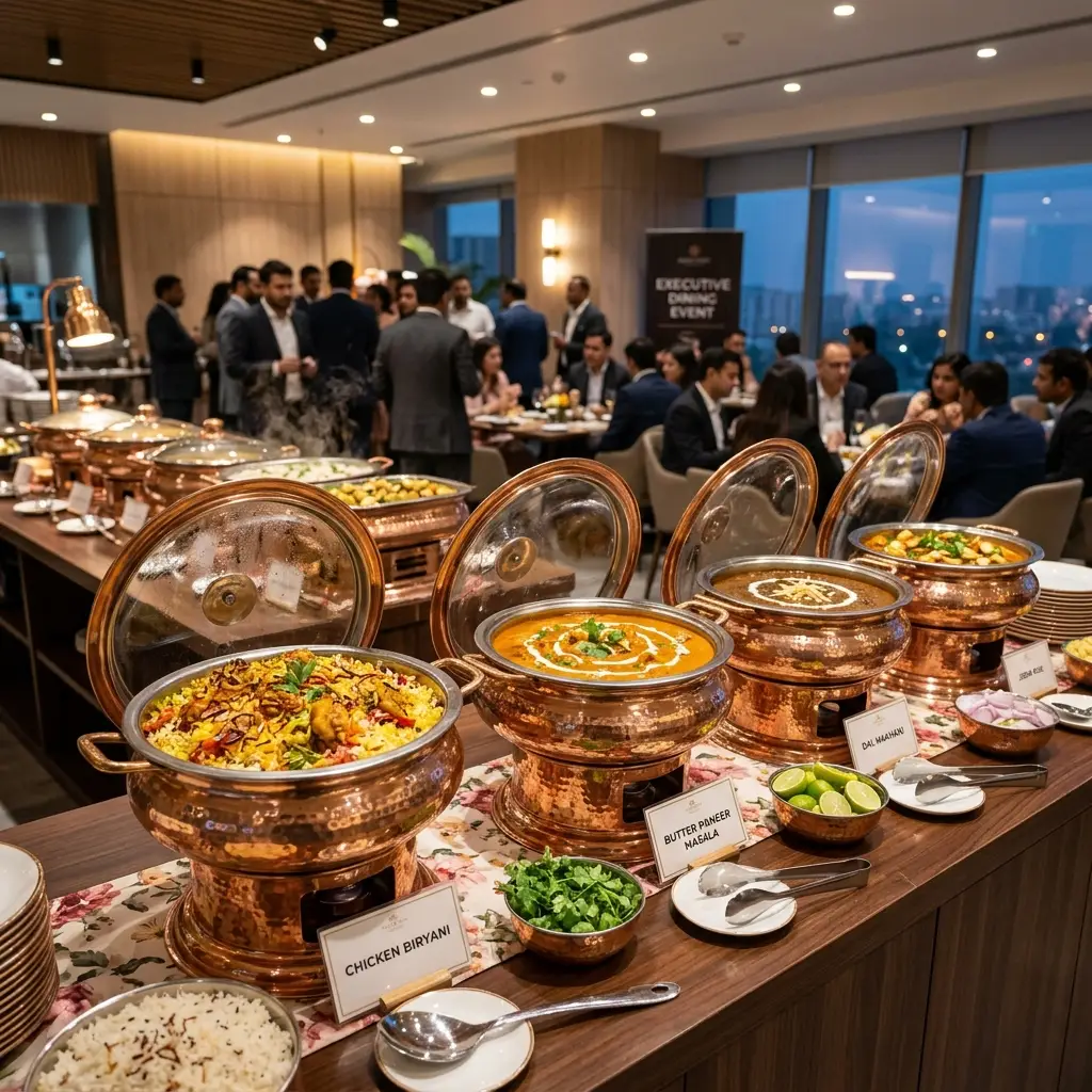 Corporate catering setup in Delhi office