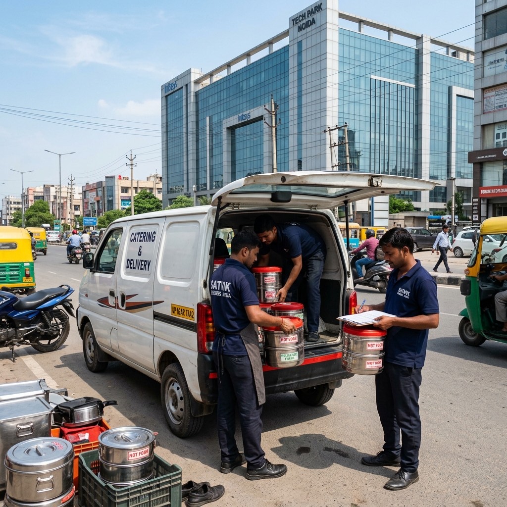 Corporate catering delivery prepared for Sector 62 and 63 Noida offices